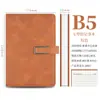 Bloc de notas con botón en U para estudiante A5 B5 engrosado con cierre magnético cuaderno venta al por mayor reunión de negocios cuaderno de piel de oveja