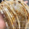 Joyería Ruisen Topacio natural 5*12mm piedra cuentas de bambú venta al por mayor sección de joyería hecha a mano cuentas de accesorios altos