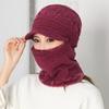 Gorro Cálido de Terciopelo de Invierno para Mujer, Protección para Oídos a Prueba de Frío y Protección para Cuello Integrada, Gorro de Lana para Madres de Mediana Edad y Ancianas, Gorro para Ciclismo