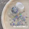 Accesorios para Uñas con Lentejuelas de Pentagrama Hueco Brillante, Modernos y Lujosos, Versátiles Pegatinas para Uñas de Estrella Láser Doradas y Plateadas