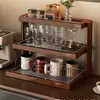 Porta-Copos de Mesa Acrílico de Segunda Mão Rack de Armazenamento Multicamadas Porta-Copos de Mesa de Jantar Exibição de Armazenamento de Canto de Cafeteria