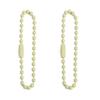 Cadena de metal de 12 cm con cuentas de color caramelo, accesorios de joyería para hacer tú mismo, etiqueta, cadena de cuentas, llavero, colgante, material