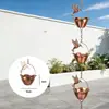 Nuevo Estilo Chino Patio Alero Flor Dorada Colibrí Estilo Engrosado Cadena de Lluvia Guía de Agua Reemplazo de Bajante