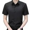 Venta al por mayor del fabricante Camisetas Sencillas de Verano para Hombre Color Sólido Versátiles de Moda de Gama Alta Camisas de Manga Corta Casual de Negocios para Hombre
