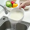 Peneira de Cozinha com Tigela Combinada para Arroz, Macarrão, Legumes, Frutas, Peneira de Arroz, Escorredor de Plástico, Cesta de Drenagem de Cozinha com Alças, Escorredor de Tigela de Arroz, Cesta Escorredora Dreno de Pia Ferramentas de Cozinha