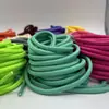 Cadarços Redondos de Cor Sólida 16D para Botas Martin, Tênis de Basquete, Sapatos de Couro Marrom, Preto e Branco, Botas, Tênis Cor de Café