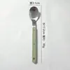 Juego de Cinco Piezas de Cuchillo, Tenedor y Cuchara para Bistec de Acero Inoxidable Estilo Ins con Mango de PC Remachado, Vajilla Estilo Occidental, Tenedor y Cuchara de Postre, Personalización de Fábrica