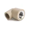 Ppr4 puntos 20 6 puntos 25 accesorios para tubería de aguas grises accesorios para agua potable codo de termofusión directo rosca interna rosca externa