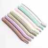 Nuevo Cuchillo para Cejas con Malla Portátil Hoja de Acero Inoxidable Raspador de Cejas de Paja Herramienta de Belleza para Maquillaje Mango Corto Cuchillo para Cejas