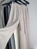 Pantalones de Punto Anchos Casuales Holgados Rectos Elásticos de Lana Súper Suaves con Cintura Elástica para Mujer Nuevo Estilo Otoño e Invierno 2025