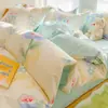 Conjunto de quatro peças espessado para lixar atacado simples conjunto de três peças para dormitório estudantil lavável à máquina amigo da pele peça única capa de edredom individual para casa