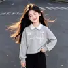 Conjunto de Sudadera con Capucha Estilo Académico Dulce Cuello Polo y Pantalones de Pierna Ancha con Parches a Cuadros Casual Tendencia Primavera/Otoño 2026
