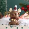 Mini Desenho Animado Família de Animais de Natal Pequenos Enfeites Micro Paisagem Decoração Acessórios Papai Noel Caixa Surpresa Artesanato