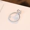 Anillo de Moda PAG & MAG Joyería Anillo de Plata S925 Anillos Rig con Circonita Redonda Grande Lujo Coreano Alto Sentido