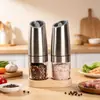 Molino de Pimienta Eléctrico Acero Inoxidable Inducción por Gravedad Hogareño Cocina Botella para Moler Condimentos Suministro Exclusivo Transfronterizo