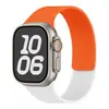 Adequado para Pulseiras Apple Watch para as Gerações 1ª a 12ª/Ultra, com Padrão Lichia e Tira de Silicone Magnética Suave Color-Blocking