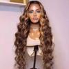 2022 Peruca Amazon Europeia e Americana Novo Conjunto de Cabelo de Fibra Química Feminino Mechas Cor Piano Castanho Cabelo Longo Cacheado Degradê