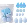 Set de 12 Huevos de Belleza, Esponja Cruzada de Exportación, Base Líquida, Cushion de Aire, Esponja de Maquillaje, Uso Húmedo y Seco