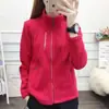 Casaco de lã polar para outono e inverno, além de veludo, feminino, casual, de lã, gola alta, cardigan grosso, esportivo, quente, para atividades ao ar livre