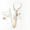 Corbata amarilla gratis para mujer, estilo universitario, marrón, para traje académico, pajarita, decoración de camisa para mujer