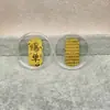 Pegatina de Teléfono de Oro Puro 999 Oro 2mg Princesa Por Favor Hazte Rico Rápido Lámina de Oro Atrae Dinero Pequeño Regalo Promocional Venta al por Mayor desde el Fabricante