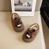 Zapatos para Niños 2026 Otoño Nuevas Llegadas Niñas Birkenstock Felpa Cálidos de Algodón Lindos Dibujos Animados Zapatos de Piel para Bebé