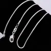 Moda europea y americana cadena de hueso de serpiente de 1 mm de plata 925 comercio exterior explosiones calientes collar de plata cadena de clavícula collar fabricantes venta al por mayor
