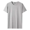Camiseta de manga corta de 180 g para hombre y mujer, nuevo estilo primavera-verano, casual y versátil, color liso