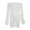 Estilo Europeo y Americano Otoño e Invierno Moda Vestido Sexy Camisola Camiseta de Manga Corta Traje de Manga Larga Venta de Liquidación Ropa de Mujer