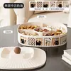 Caixa de Doces Estilo Vintage para Ano Novo, Caixa Organizadora Doméstica à Prova de Umidade e Poeira de Grau Alimentício com Compartimentos para Sementes e Nozes