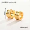 Material Antialérgico, Pendientes Personalizados de Doble Cara de Moda, Pendientes Geométricos de Acero Inoxidable, Accesorios de Acero de Titanio, Tendencia Versátil de Lujo