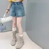 Conjunto de T-shirt de Verão com Estampa de Estrelas e Shorts Jeans para Meninas 2026 Roupa de Duas Peças Fashion e Estilosa Roupa da Moda