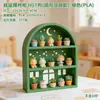 Decoração de Casa de Bonecas com Laço 3D Modelo de Armário Suporte de Exibição Multicamadas Brinquedo Bule Camada de Exibição de Perfume Prateleira de Exibição em Camadas