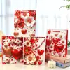 Bolsa de mano con ventana en forma de corazón lista para usar de Kobo Co. - Bolsa de regalo de alta gama, engrosada, empotrada con impresión de logotipo, adecuada para souvenirs