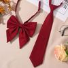 Corbata Jk Cuadros Rojos Decoración Graduación Femenina Estudiante Estilo Preppy Gratis Corbata de Lazo para Niños Camisa Camisa