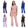 Nuevo Conjunto de Ropa Lavable de Cuello Redondo de Amazon, Ropa de Trabajo Médica Antibacteriana y Antiestática, Especialmente Diseñado para Clínicas de Cirugía Plástica, Se Puede Personalizar