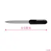 Lixa Sandblast 338 Cabo de Plástico Lixa de Unha Dupla Face Tira de Moagem Fina de Metal de Aço Inoxidável Clipe de Reparo Lixa de Unha para Manicure