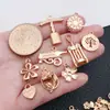 Paquete de Materiales para Joyería con Colgantes de Instrumentos Musicales en Forma de Corazón de Aleación de Oro KC Mixtos Transfronterizos 100 Piezas para Pendientes Collares DIY