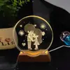 Enfeites Criativos de Cristal para Amantes, Aniversários, Casamentos, Mesas de Cabeceira, Estações de Trabalho, Decorações Luminosas, Presentes de Aniversário