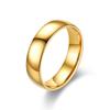 2021 Europa, América, Japón y Corea del Sur Moda Sencilla Oro Mate Cuatro Garras Circonita Anillo de Pareja Venta Directa de Fábrica Buenos Productos