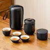 Juego de Té Portátil para Viaje Juego Pequeño Tetera para Exteriores Taza de Té Sencilla Personal para Acampar Taza Rápida Una Tetera Cuatro Tazas