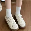 Jin Mi Japonês Retro Feio Bonito Moda Sandálias Feminino Outer Wear 2023 Novo Verão Confortável Respirável Sapatos Baixos Da Moda