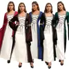 Vestido de Encaje de Manga Larga Popular Europeo y Americano 2025 Gótico Retro Medieval Ropa de Escenario para Mujer