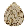 Bolsa de Mão Nova Flor Diamante Bolsa de Festa Recorte Diamante Caixa Rígida Clutch Bolsa Feminina Vestido de Banquete Bolsa de Festa