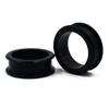 Expansor de oreja de silicona suave transparente blanco y negro con polea hueca color carne para piercing de oreja 3-76 mm