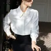 Toma Real de Ropa de Mujer de Primavera 2025 Nueva Camisa Blanca para Mujer Principios de Primavera Tops Coreanos Ligeros y Maduros Ropa Interior