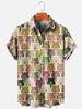 Camisa hawaiana de manga corta con estampado digital 3D de oso de dibujos animados para hombre, estilo verano 2023, estilo transfronterizo