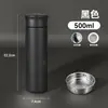 Copo Térmico 500ml Aço Inoxidável 304 Copo Reto Presente Corporativo Copo de Água Separação Água-Chá Tanque Interno a Vácuo Copo para Carro