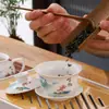 Juego de Té Portátil para Viaje Tetera Ding Kiln Gaiwan Taza de Té Bandeja de Té Taza Rápida Logo de Empresa Regalo Souvenir Juego de Té