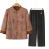 Jaquetas de Primavera para Mães de Meia-Idade e Idosas, Novas Blusas Tendência deste Ano em Estilo Chinês, Looks Estilosos para Avós e Idosos